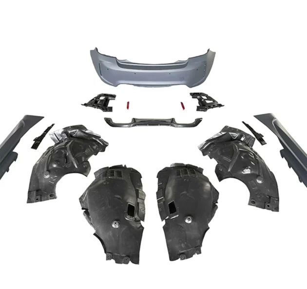 BMW F22 F23 Bumper Front Lip Rear Diffuser Side Skirt Vents Spoiler Wide Body Kit - Image 2