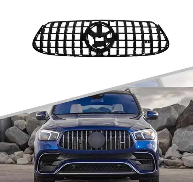BENZ AMG63 W167 2020+ Silver Color Car Front Bumper Lip Grille
