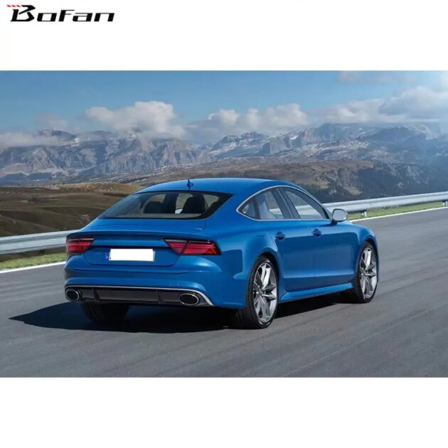 AUDI A7 2016-2018 Bumper Body Accessories Rear Diffuser With Tail Pipe - Image 3