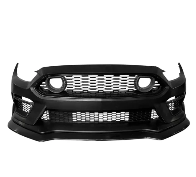 Ford Mustang 2015-2017 Front Bumper Front Lip Rear Diffuser Side Skirt With Grille Light - Image 2