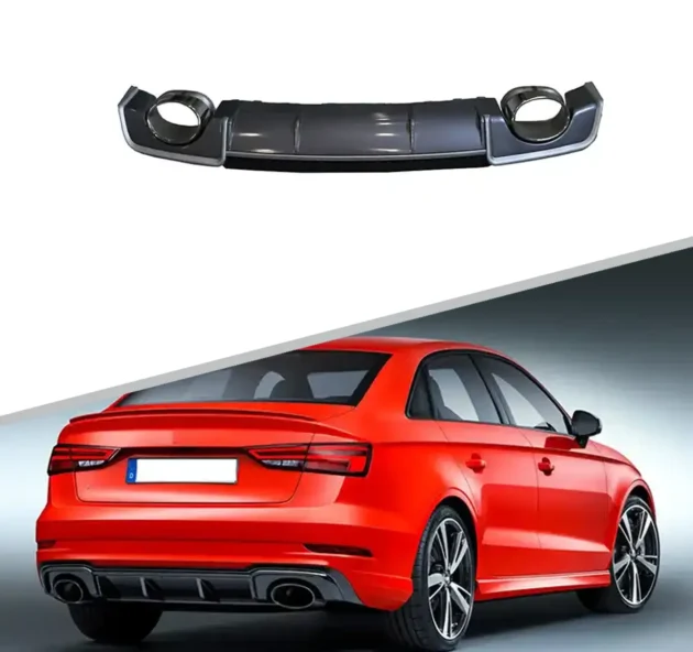 AUDI A3 Sedan Normal 2013-2016 Rear Diffuser With Tips