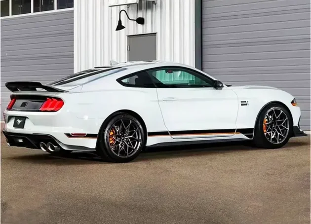 Ford Mustang 2018-2022 Mach1 Style Car Front Bumper Front Lip Rear Diffuser Side Skirt Vents Spoiler Body Kit - Image 5