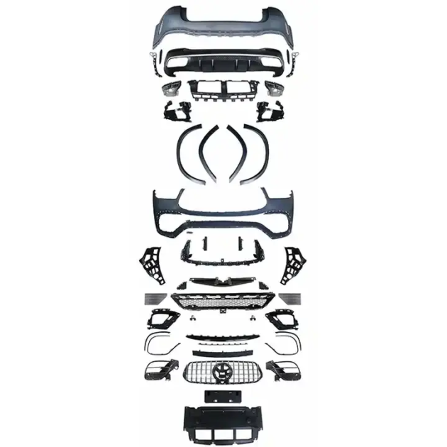 BENZ W167 Normal 2020-2022 Bumper Front Lip Rear Diffuser Side Skirt Body Kit - Image 2