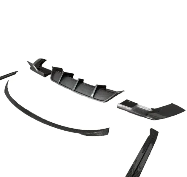 BMW X6 F16 Car Accessories Carbon Look Sport Black Samurai Front Lip Rear Diffuser Full Body Aero Kit - Image 3