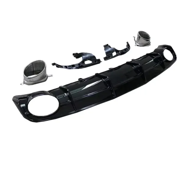 AUDI A6 2016-2018 Bumper Rear Diffuser With Tips - Image 2