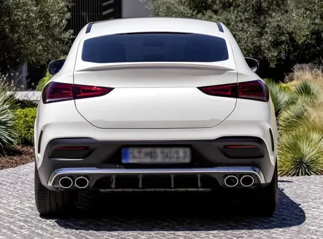 BENZ C167 GLE Coupe 2020-2022 Rear Diffuser WIth Silver Black Tips - Image 4
