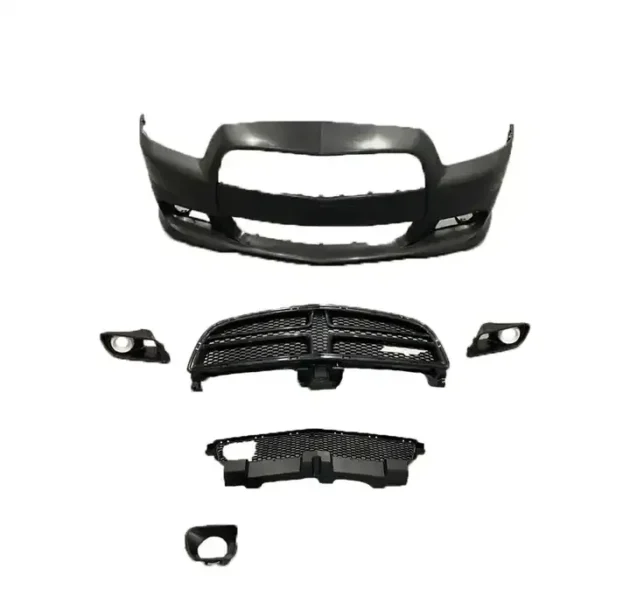 Dodge Charger 2008-2014 SRT Style Front Bumper Front Lip - Image 2