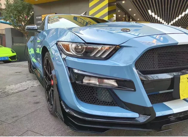 Mustang 2015-2017 GT500 Style Shelby Car Bumper Body Kit Front Bumper Lip Grille - Image 4