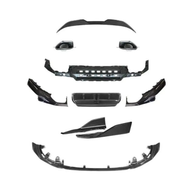 BMW G42 M-Tech Front Lip Rear Diffuser Side Skirt Vents Spoiler Body Kit Carbon Look Aero Kit