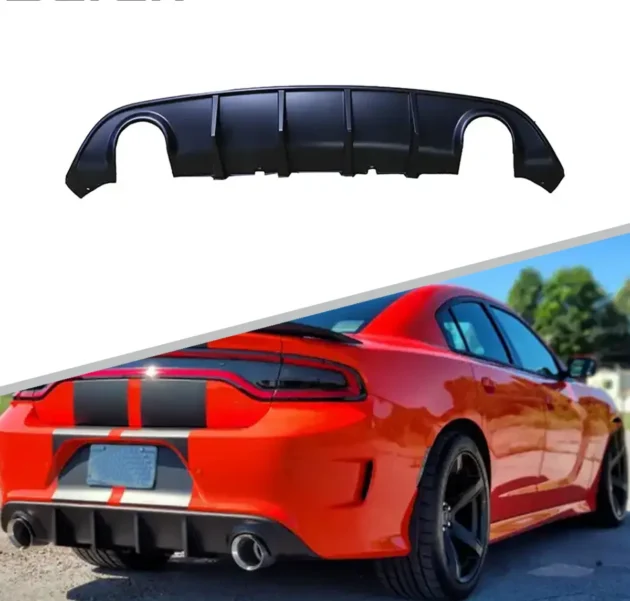 Dodge Charger 2015-2022 GT Style PP Rear Diffuser Lip Bumper Normal Bumper