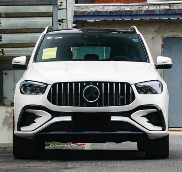 Mercedes Benz GLE Class 2024+ Black Silver Color Car Front Grille Fit - Image 3