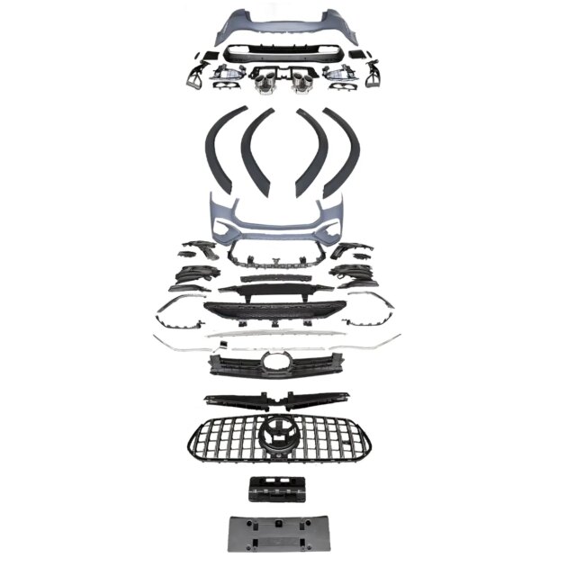 Benz W167 20-24 Front Bumper Tail Tips Grille Side Skirt and Tail Tips - Image 2