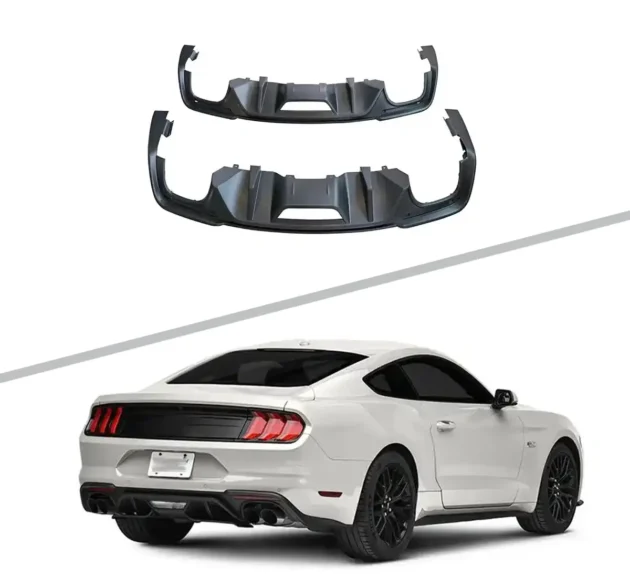 Mustang 2018-2022 GT Style PP Material Rear Diffuser Auto Bumper Body Accessories