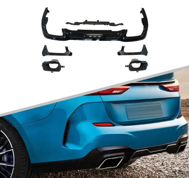 BMW F44 M-Tech M235i Style Car Rear Bumper Diffuser With Tips