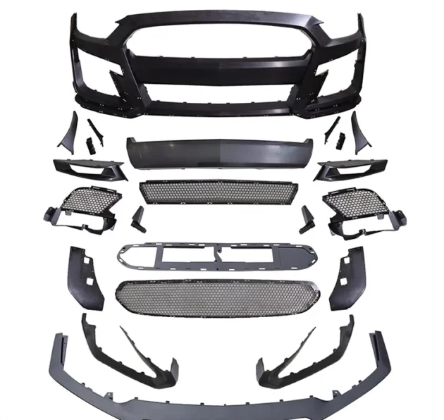 Mustang 2015-2017 GT500 Style Shelby Car Bumper Body Kit Front Bumper Lip Grille - Image 2