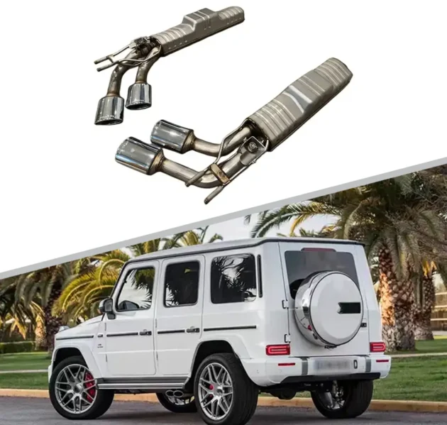 BENZ W463 2019-2022 Stainless Steel Silver Exhaust With Valve Base