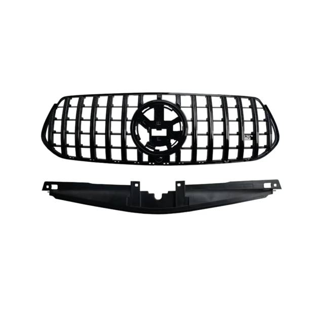 Mercedes Benz GLE Class 2024+ Black Silver Color Car Front Grille Fit - Image 2