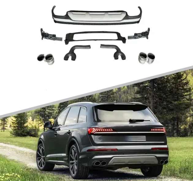 Audi Q7 2020+ 2020+ Rear Diffuser With TIps
