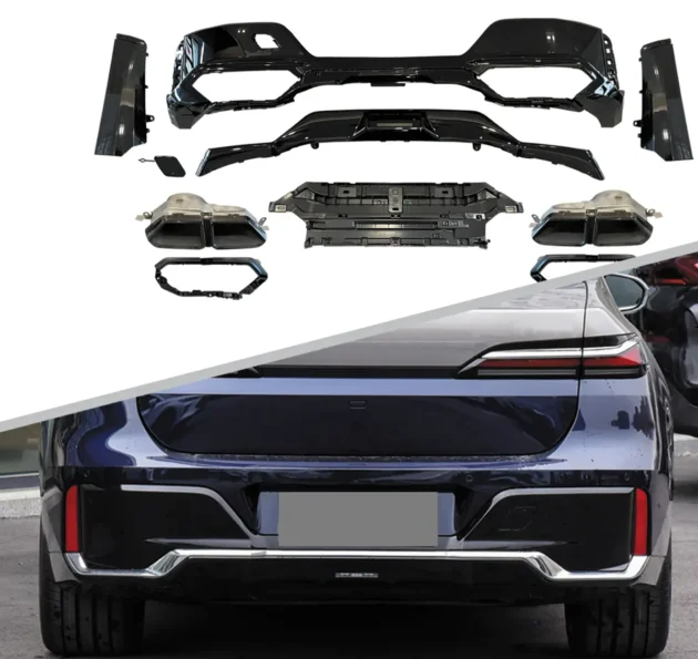 2023 BMW 7 Series Sport upgraded M760 tail pipe Body Parts M-Tech BMW 7 Series Body kit Facelift