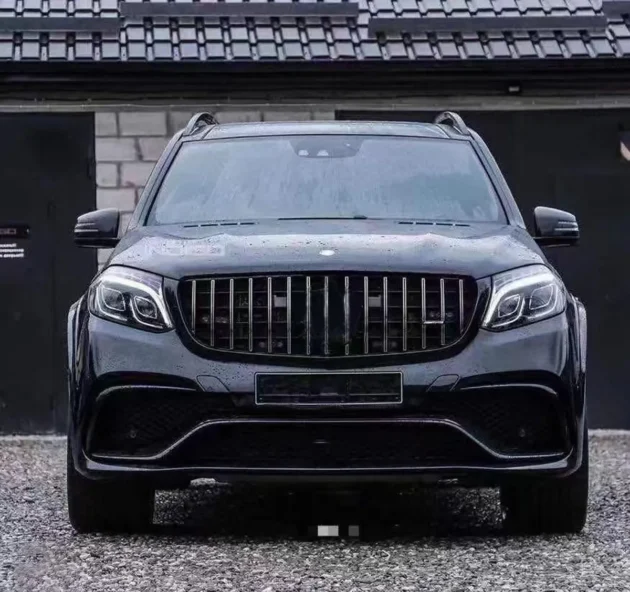 BENZ GL X166 2012-2015 Bumper Front Lip Rear Diffuser Side Skirt Spoiler Facelift Full Set Body Kit - Image 3