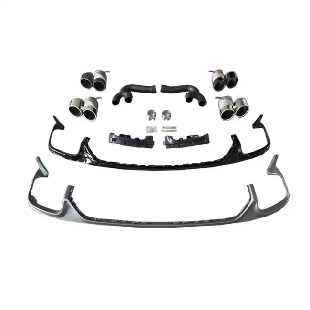AUDI 2019-2022 Bumper Body Accessories Rear Diffuser With Tail Pipe - Image 2
