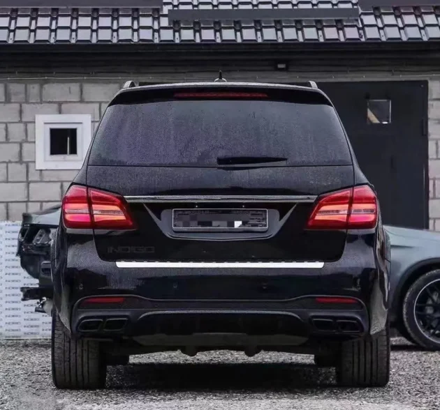BENZ GL X166 2012-2015 Bumper Front Lip Rear Diffuser Side Skirt Spoiler Facelift Full Set Body Kit - Image 5
