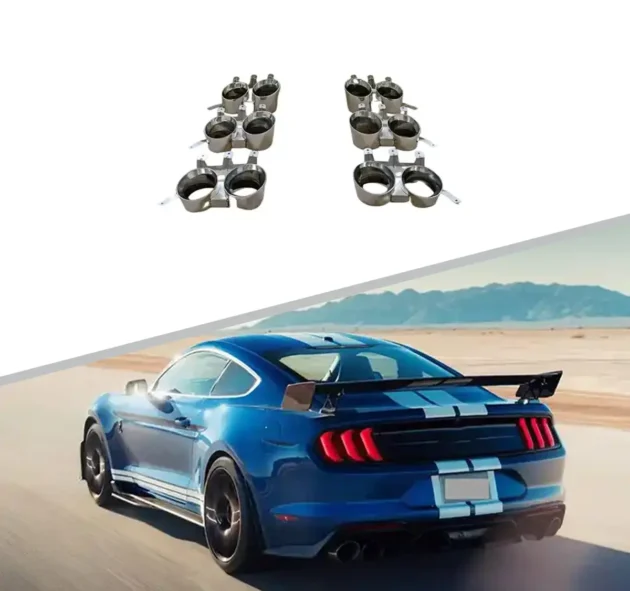 Ford Mustang 2018-2022 GT500 Style Car Rear Bumper Exhaust Tips