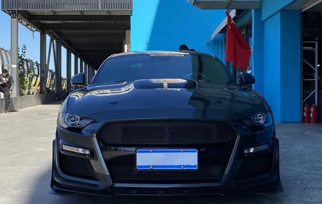 Mustang 2018-2022 GT500 Style Car Front Bumper Lip Grille Body Kit - Image 4