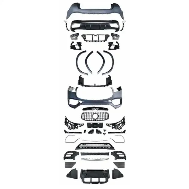 BENZ W167 Normal 2019-2022 Bumper Front Lip Rear Diffuser Side Skirt Vents Spoiler Facelift Body Kit - Image 2