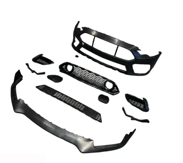 Ford Mustang 2018-2022 Mach1 Style Car Front Bumper Front Lip Rear Diffuser Side Skirt Vents Spoiler Body Kit - Image 3
