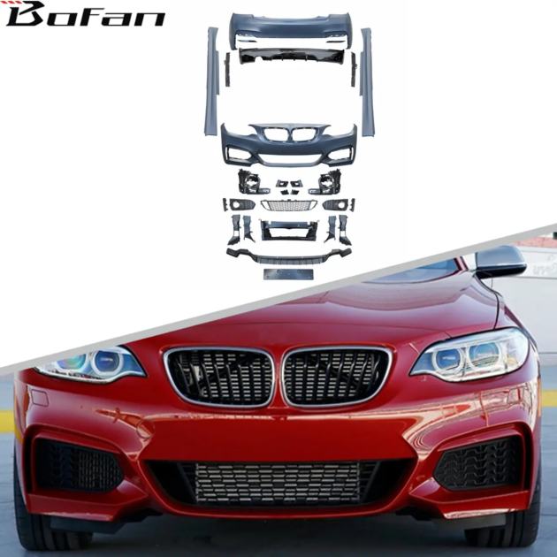 Car Conversion 2 Series M-tech Bodykit F22 F23 Car Bumpers Rear Bumper Side Skirts Grille Body Kits - Image 2
