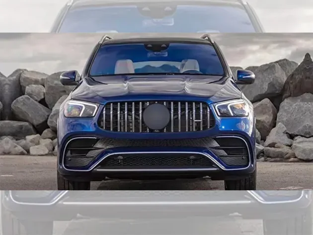 BENZ AMG63 W167 2020+ Black Color Car Front Bumper Lip Grille - Image 5