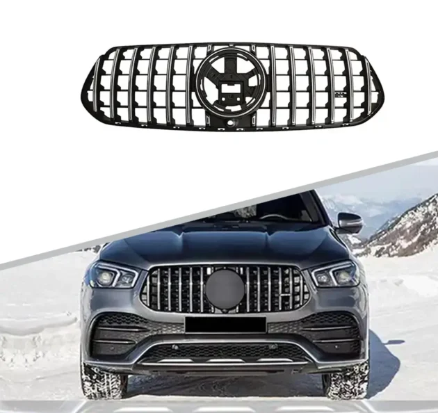 BENZ AMG53 W167 2020+Auto Accessories GT 1.1 Style Silver Color Car Front Bumper Lip Grille