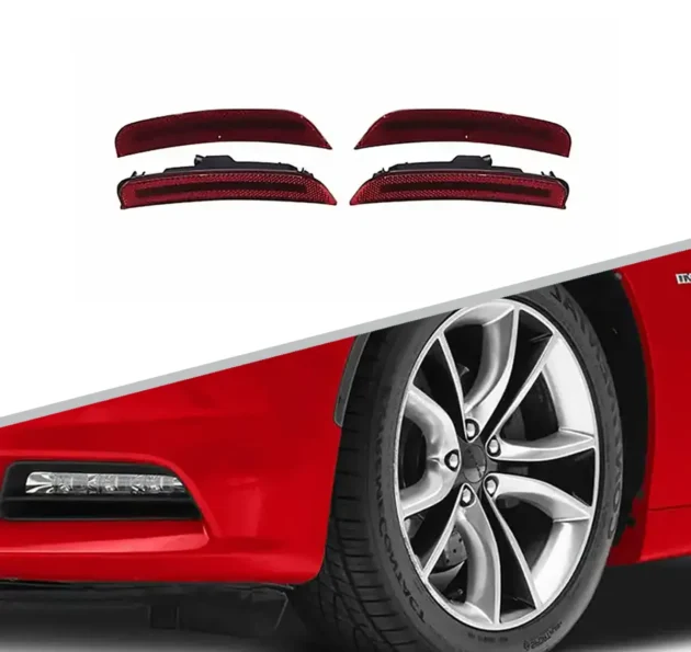 Dodge Charger 2015-2022 Front and Rear Bumper LED Black or Red Side Marker Fender Light