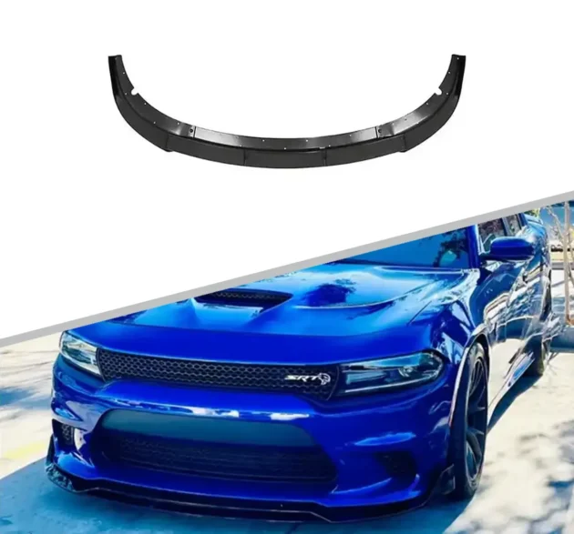 Dodge Charger 2015+ Rock Style Black Front Lip SRT Bumper