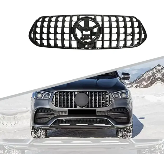 BENZ AMG53 W167 2020+ Style Black Color Car Front Bumper Lip Grille