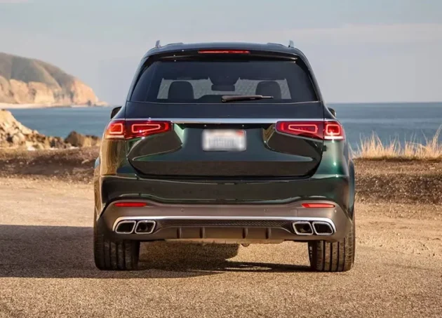 BENZ X167 AMG 2019-2022 Rear Diffuser With Silver Black Tips - Image 3