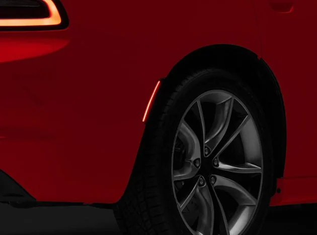 Dodge Charger 2015-2022 Front and Rear Bumper LED Black or Red Side Marker Fender Light - Image 4