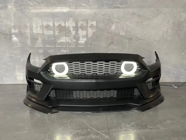 Ford Mustang 2015-2017 Front Bumper Front Lip Rear Diffuser Side Skirt With Grille Light - Image 6