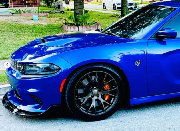 Dodge Charger 2015+ Rock Style Black Front Lip SRT Bumper - Image 5