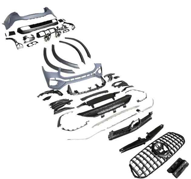 Benz W167 20-24 Front Bumper Tail Tips Grille Side Skirt and Tail Tips - Image 3