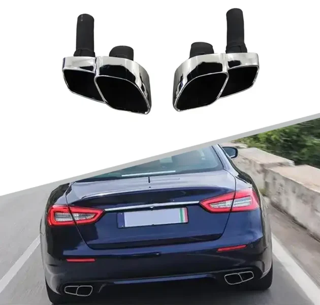 MASERATI QUATTROPORTE 2014+ V8 Style Car Rear Bumper Body Accessories Tail Pipe