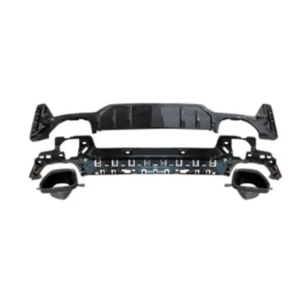 BMW G20 G28 LCI Front Rear Bumper Carbon Look Rear Diffuser With Tail Pipe Tips