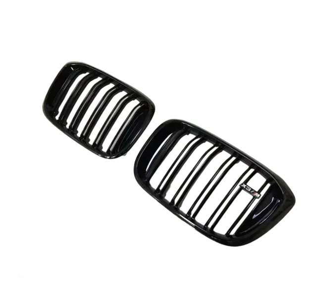 BMW X3 G01 2018-2020 Gloss Black X3M Style Double Slats Grille - Image 2