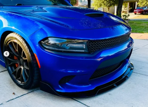 Dodge Charger 2015+ Rock Style Black Front Lip SRT Bumper - Image 6
