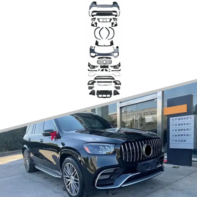 BENZ W167 Normal 2019-2022 Bumper Front Lip Rear Diffuser Side Skirt Vents Spoiler Facelift Body Kit