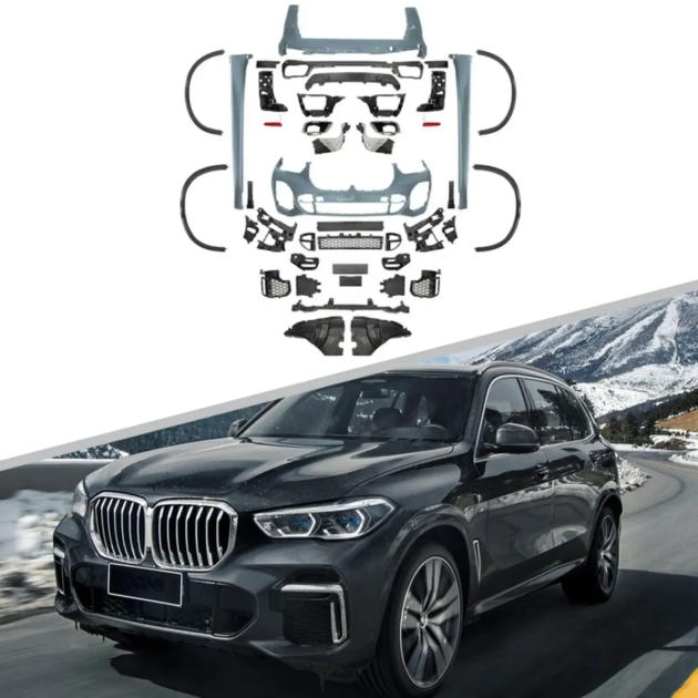BMW X5 G05 M-Tech Style Front Lip Rear Diffuser Side Skirt Vents Spoiler Body Kit
