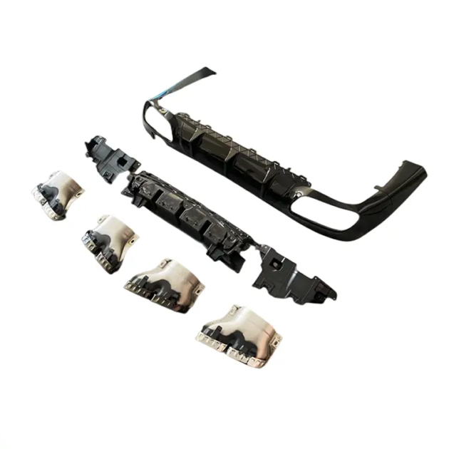 BENZ W257 AMG 2018+ Car CLS63 Style Bumper Rear Diffuser With Black or Silver Tips - Image 4
