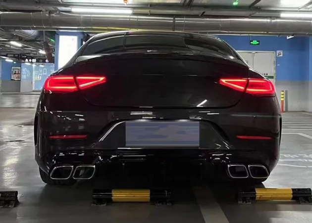 BENZ W257 AMG 2018+ Car CLS63 Style Bumper Rear Diffuser With Black or Silver Tips - Image 3