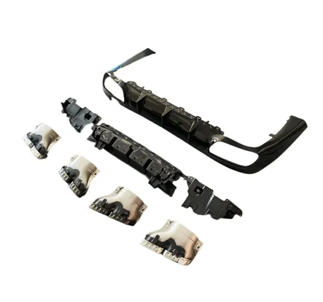 BENZ W257 AMG 2018+ CLS63 Style Bumper Rear Diffuser With Black or Silver Tips - Image 3